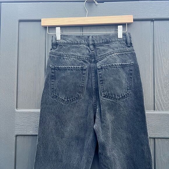 PacSun Eco Black High Waisted Straight Leg Jeans size 24 - Picture 2 of 5